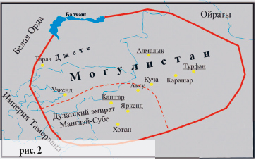 Карта Могулистана